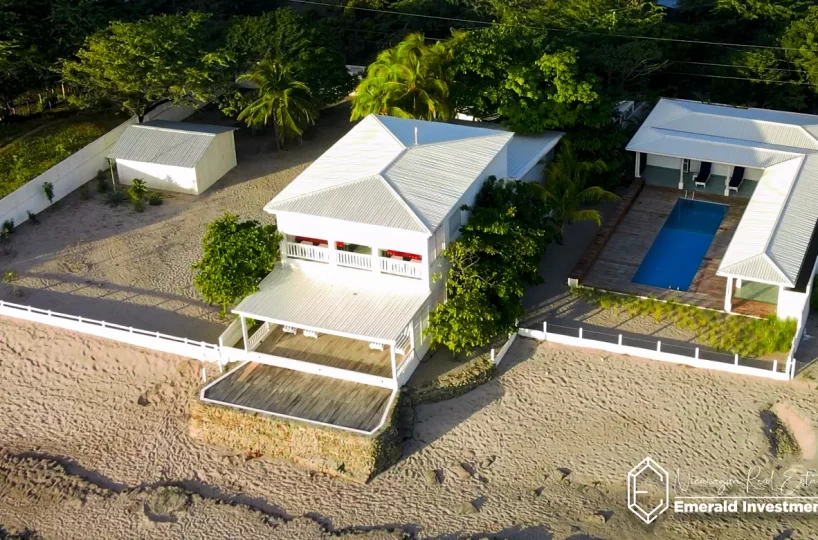 Popoyo Beachfront House With Large Multi-Use Lot