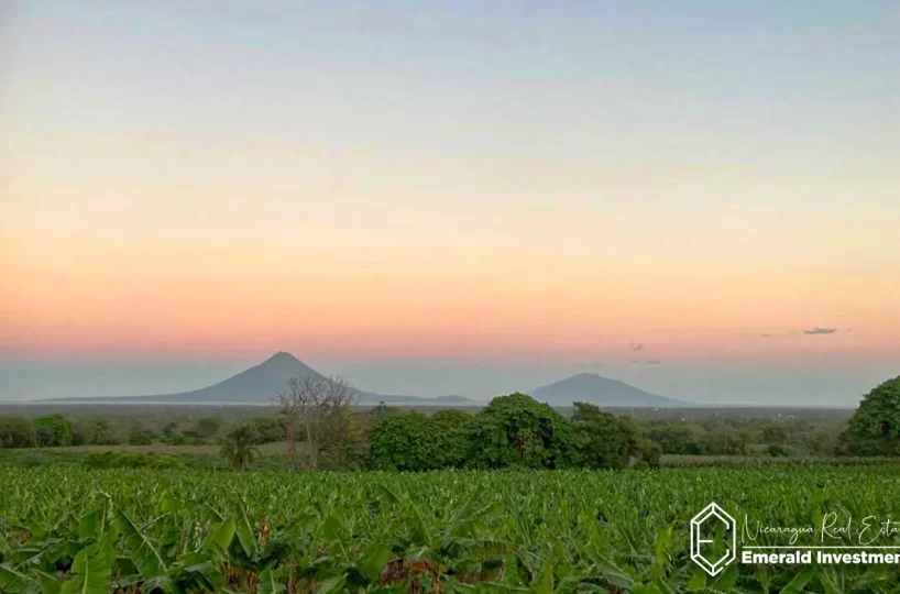 Nicaragua Working Farm com vista para o lago para negócios ou residência