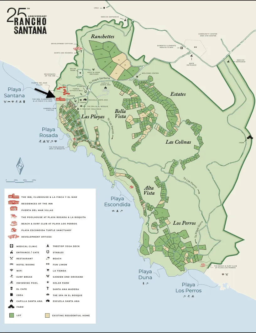 Rancho Santana Nicaragua Map