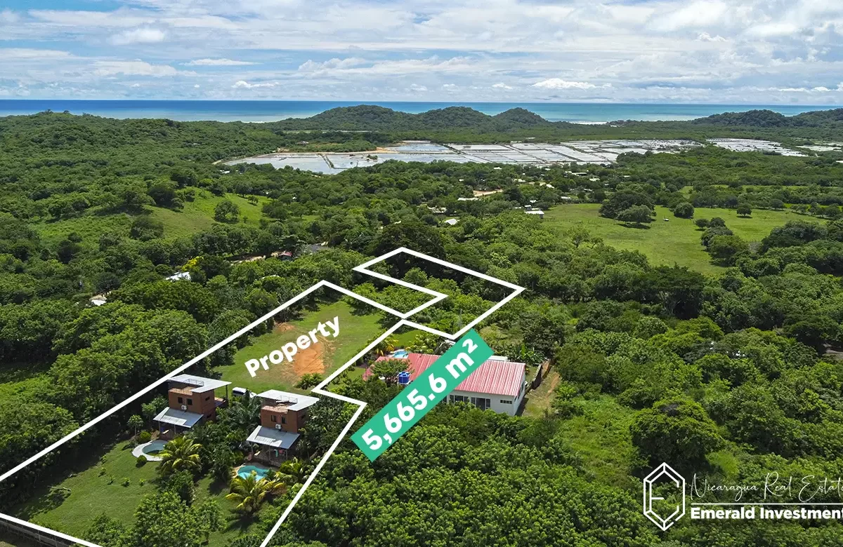 Two Oceanview Houses in Playa Popoyo Nicaragua on an Expansive 1.4 Acre Lot