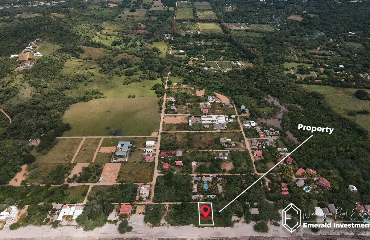 Beachfront Lot for Sale in Popoyo & Near Playa Santana Lot View