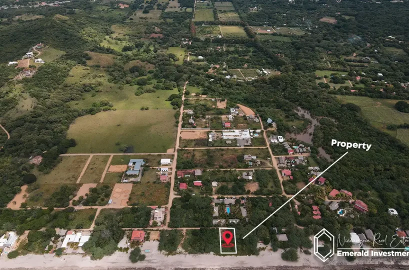 Beachfront Lot for Sale in Popoyo & Near Playa Santana Lot View